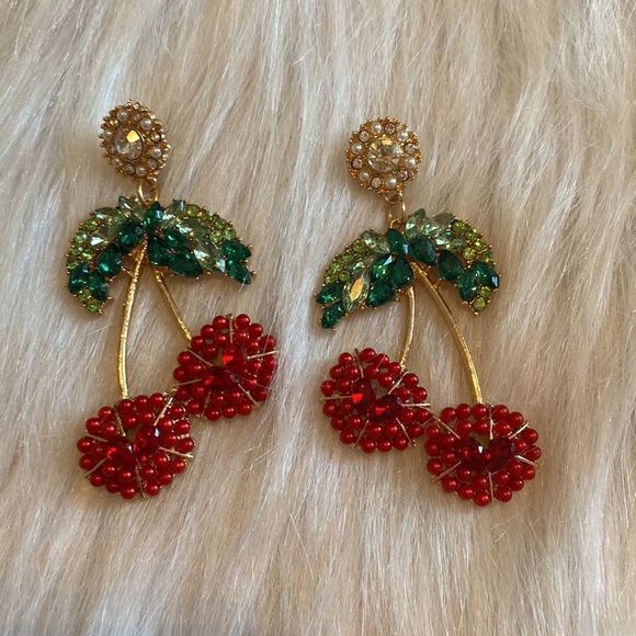 Jewelry - Cherry Crystal Earrings
